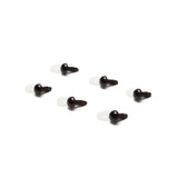 A200-3198 - 9mm, 12pcs (6eyes+6washers) brown