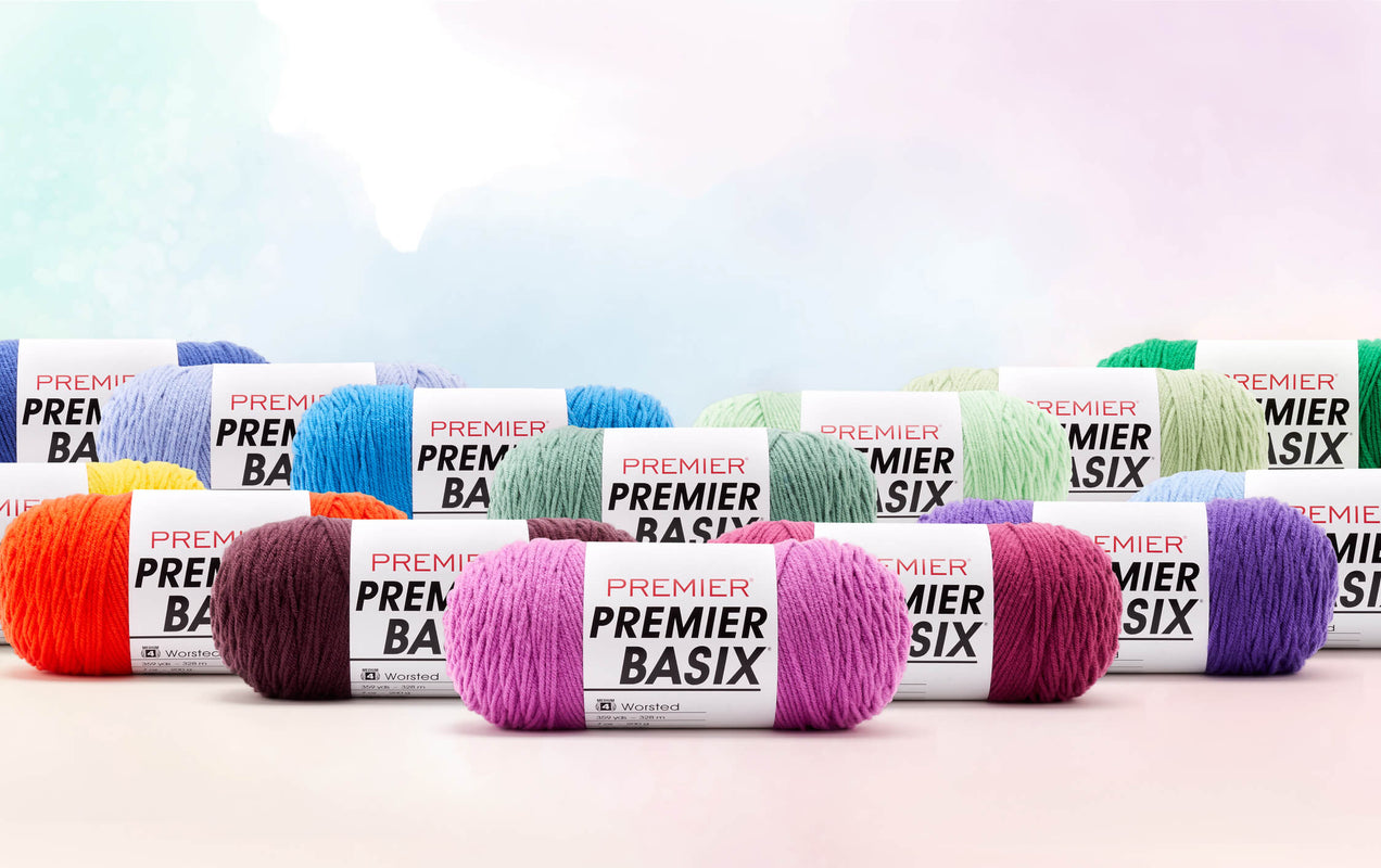 Image displaying new colors of Premier Basix Worsted Yarn