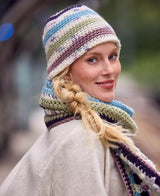 Polychrome Stripe Crochet Beanie