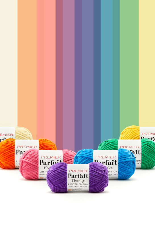 Image displaying new limited edition colors of Premier Parfait Chunky Yarn