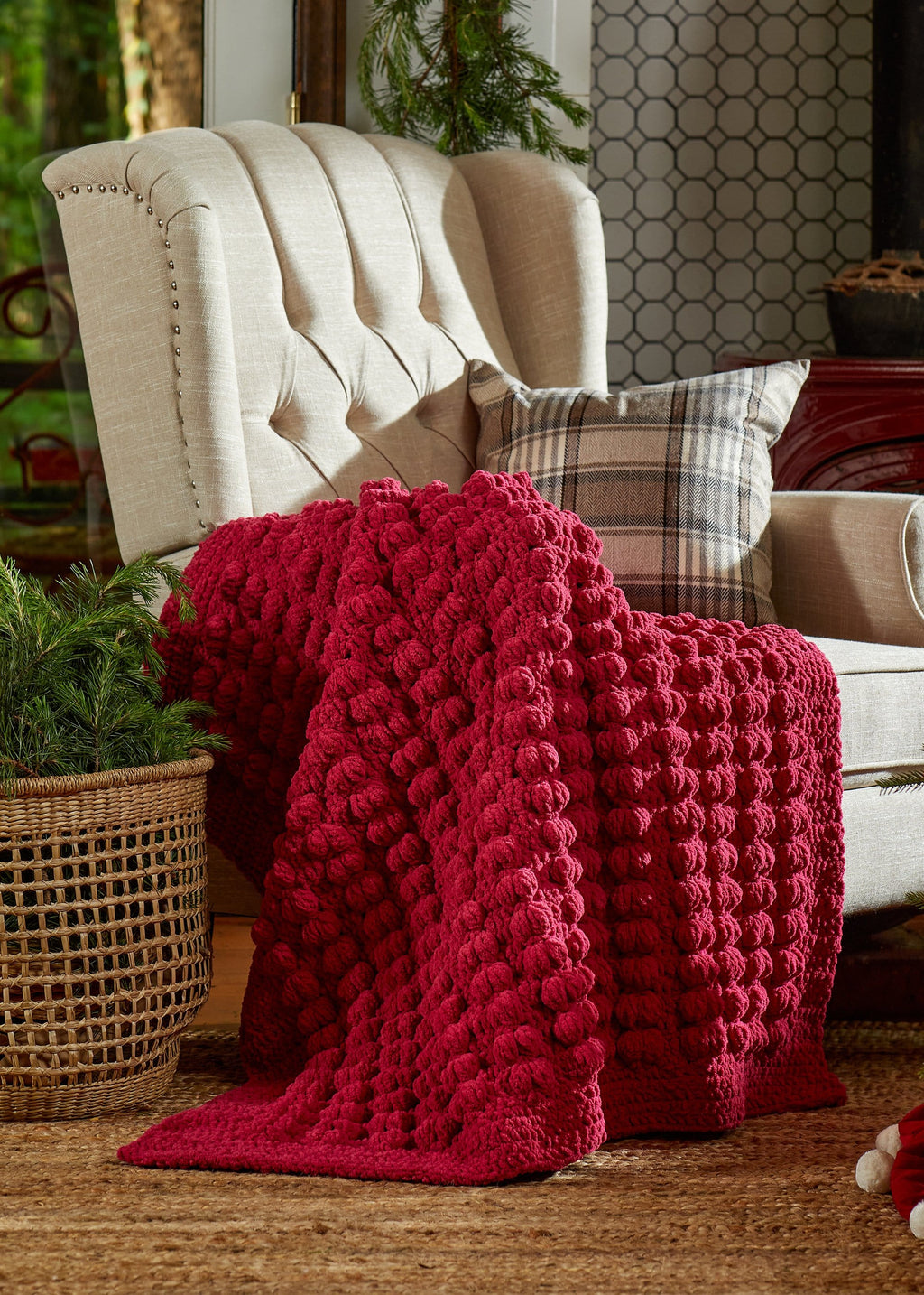 Popcorn new arrivals knit blanket