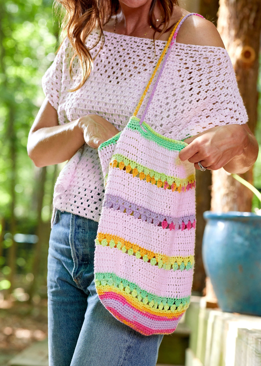 Red Heart Sunny Day Tote Bag