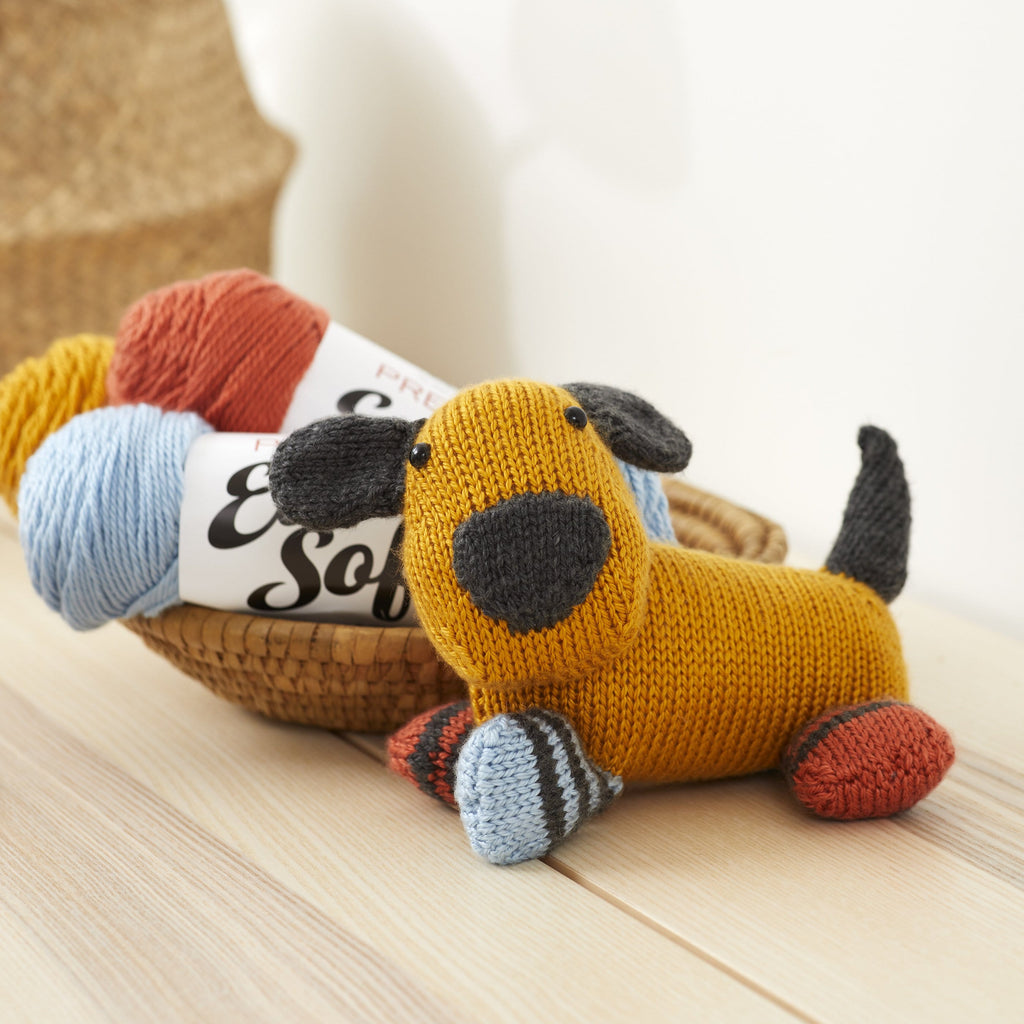 Knitted store puppy pattern