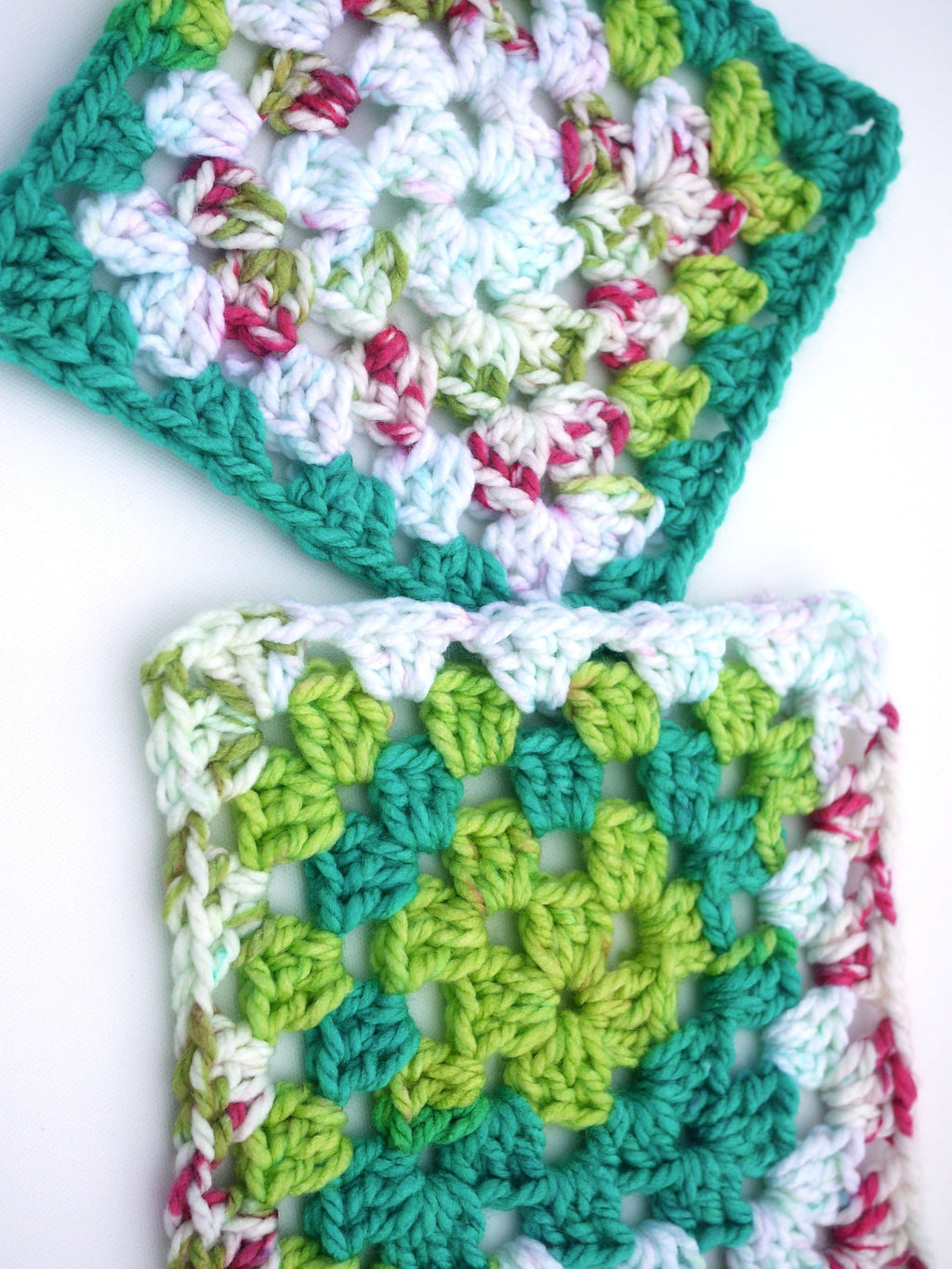 Granny Square Crochet Pattern- Fine cotton yarn granny square