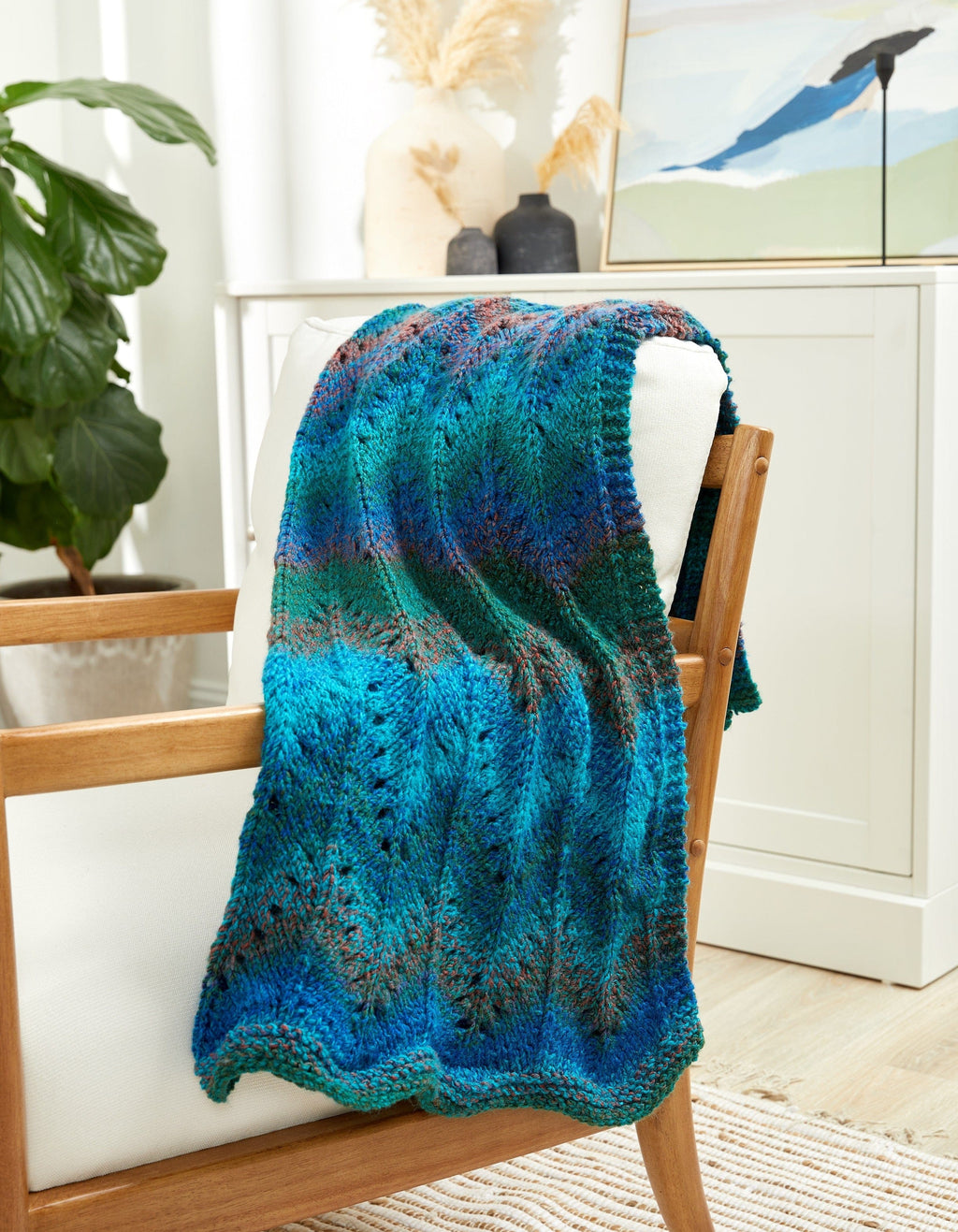 Lace Chevron Columns Throw Premier Yarns