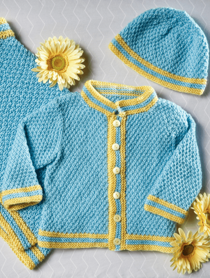 Moss stitch baby cardigan new arrivals