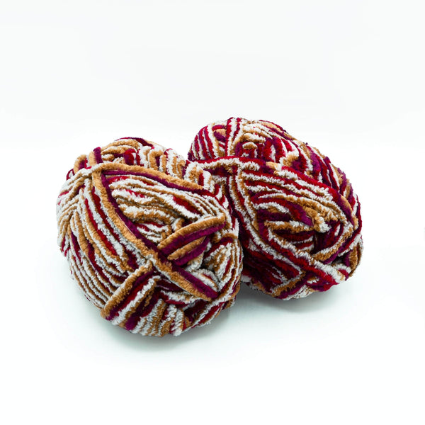 03 Burgundy & Gold Watercolor Effect Chenille Value Bag