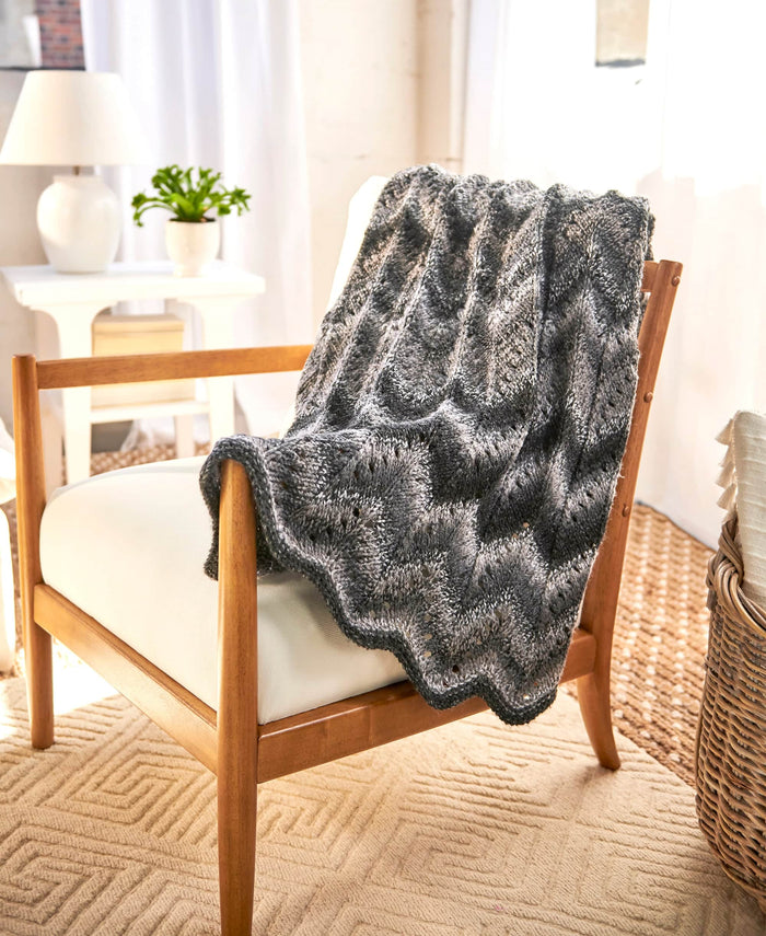Sudoku Lace Chevron Columns Throw