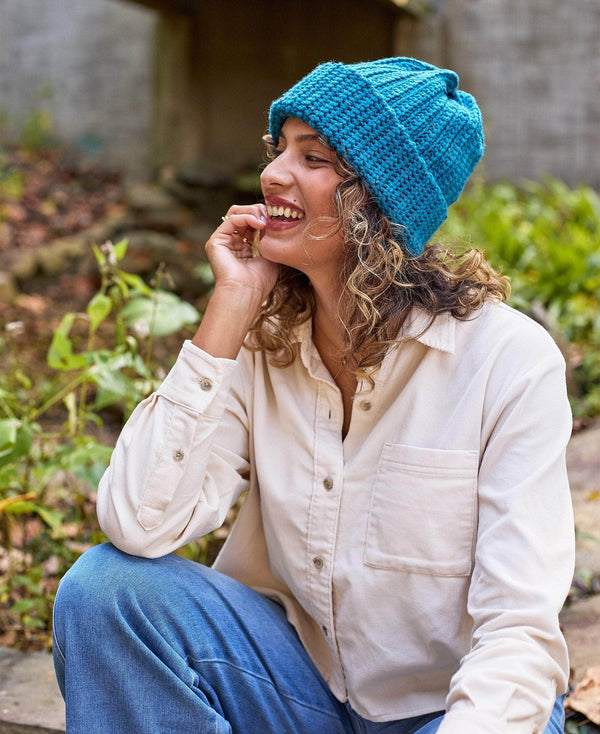 Tweed Ribbed Beanie