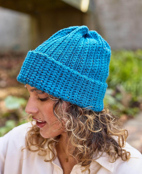 Tweed Ribbed Beanie