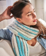 Ribbed Bluebell Scarf