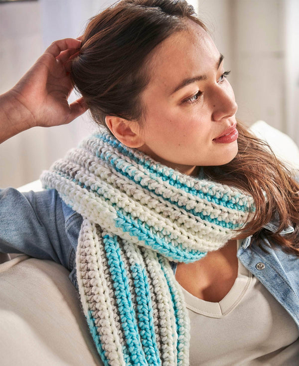 Ribbed Bluebell Scarf