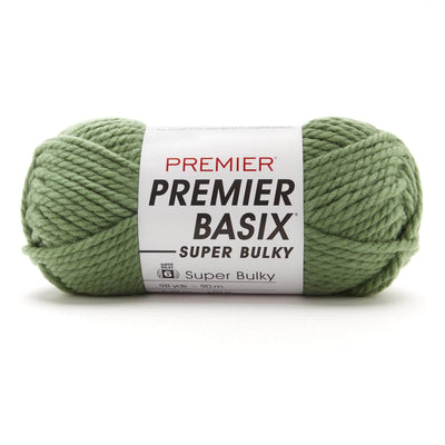 Premier Yarns Basix Chenille Brights Yarn - 5.3 oz - #6 Super Bulky Weight - 3 Pack Bundle with Bella's Crafts Stitch Markers (Fog)