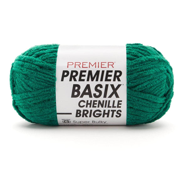  Premier Yarns Basix Chenille Yarn, Made of Polyester, Super  Bulky Yarn for Crocheting and Knitting, True Blue, 10.5 oz, 220 yards