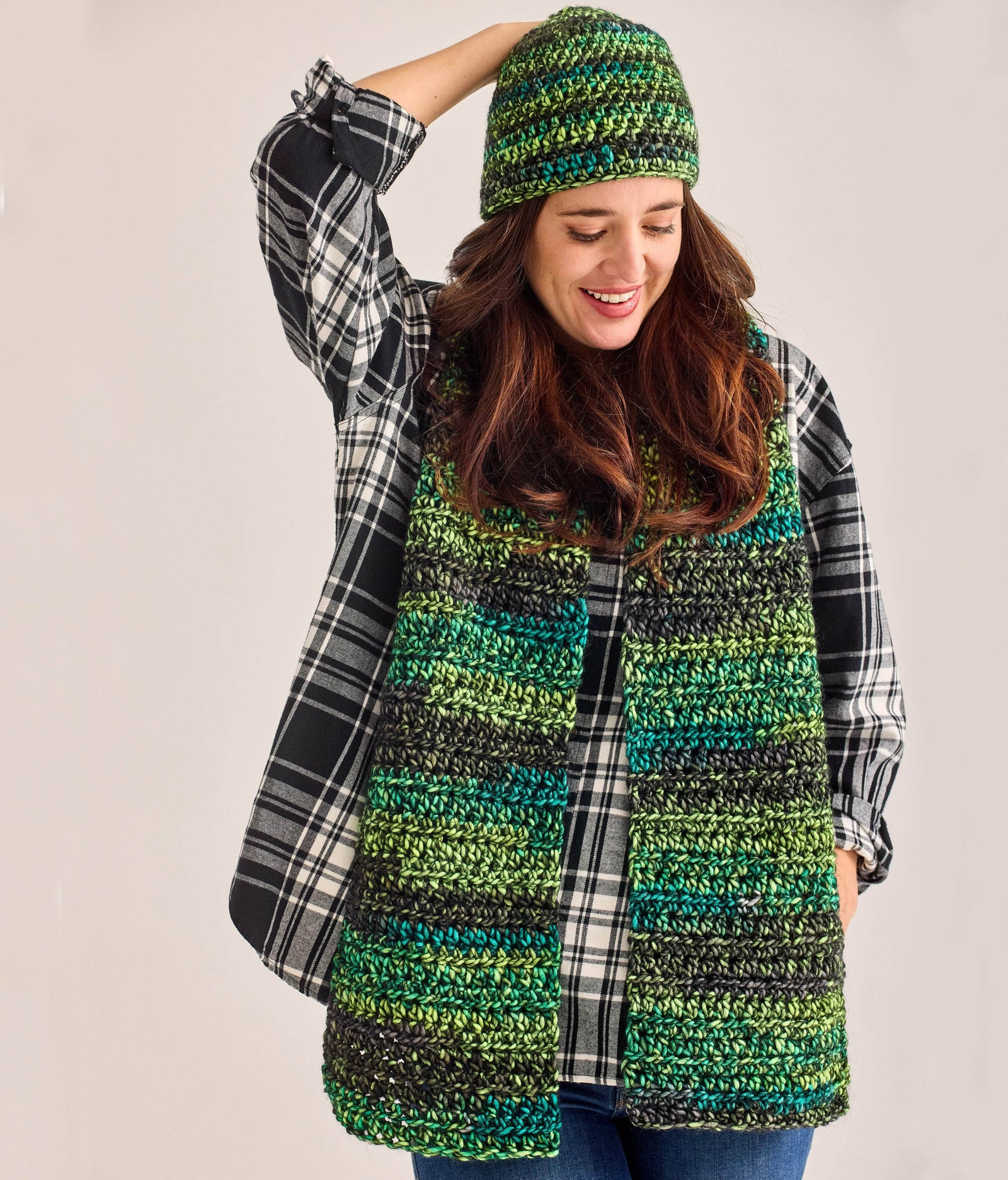 帽子 mix knit scarf Citrus Grove Crochet Beanie and Scarf Set – Premier Yarns