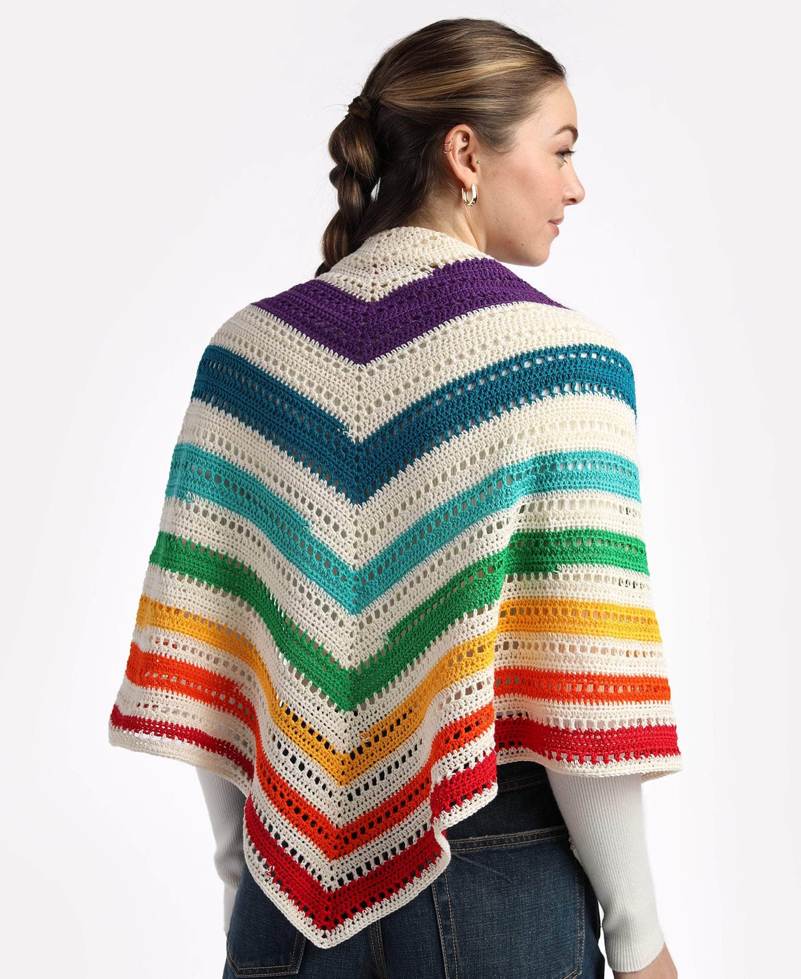 Stripes and Eyelet Shawl – Premier Yarns