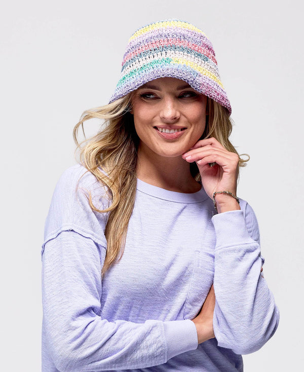 Pastel Stripe Bucket Hat
