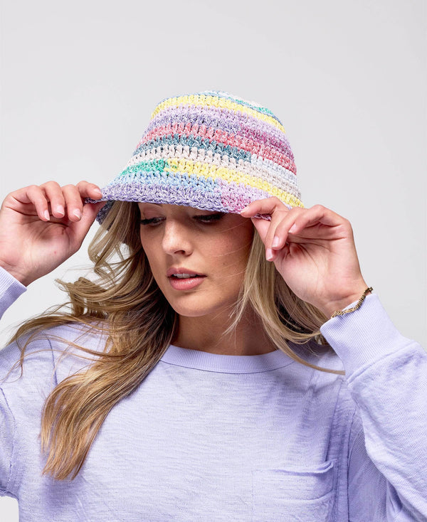 Pastel Stripe Bucket Hat