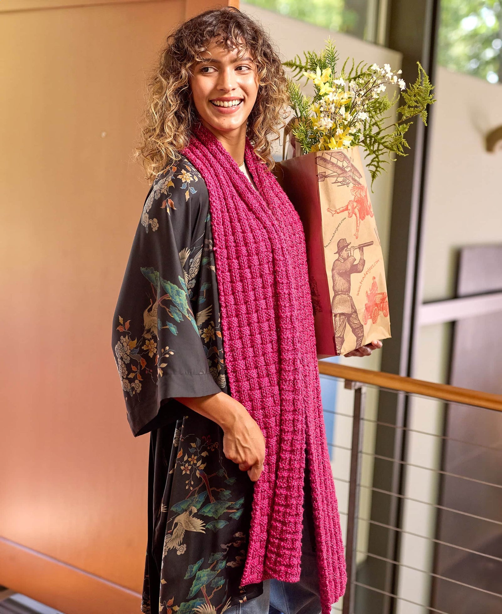 Knit Basketweave Scarf – Premier Yarns