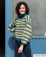 Striped Sweater + Granny Square Blanket