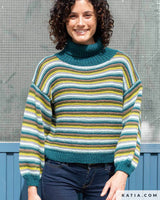 Striped Sweater + Granny Square Blanket