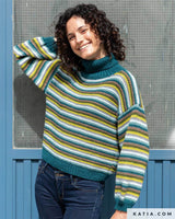 Striped Sweater + Granny Square Blanket