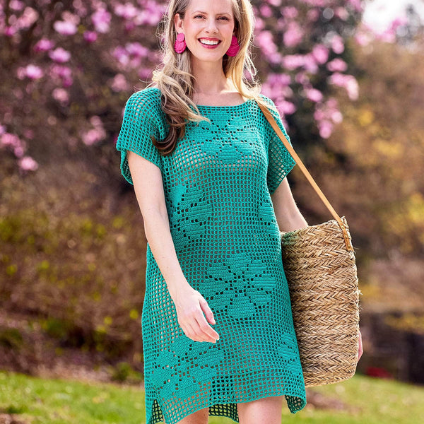 Filet Flowers Dress – Premier Yarns Filet Flowers Dress – Premier Yarns