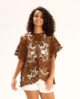 Sun-Dappled Motif Poncho