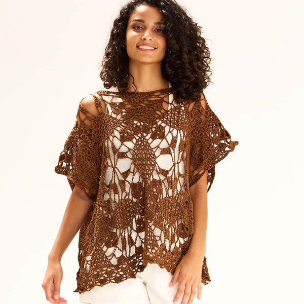 Sun-Dappled Motif Poncho – Premier Yarns