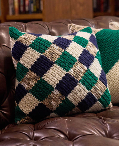 Plaid Pages Pillow Trio