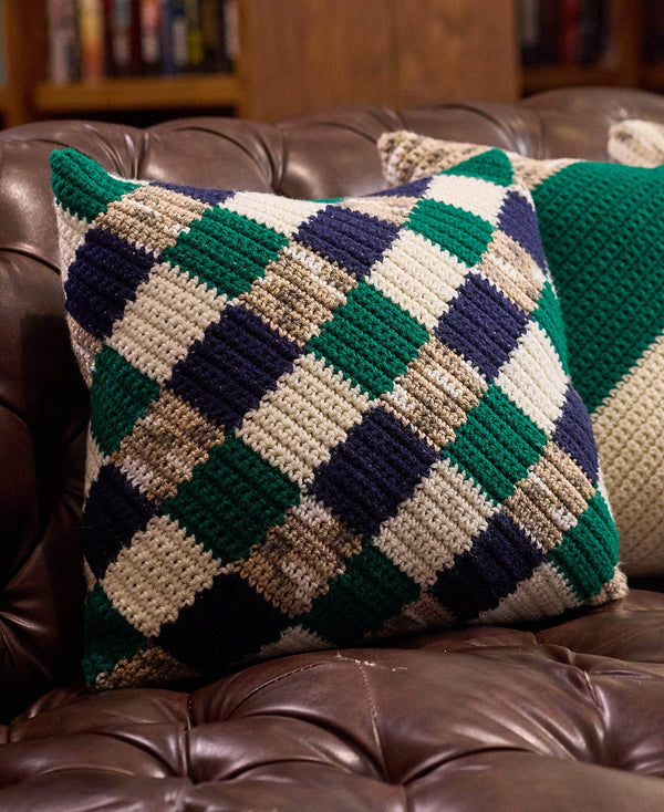 Plaid Pages Pillow Trio