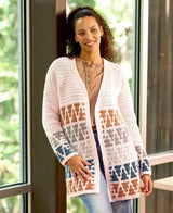 Blush and Stone Mosaic Cardi