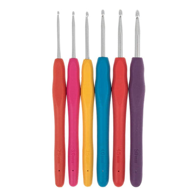 Soft Grip Crochet Hook - 6 Assorted Hooks