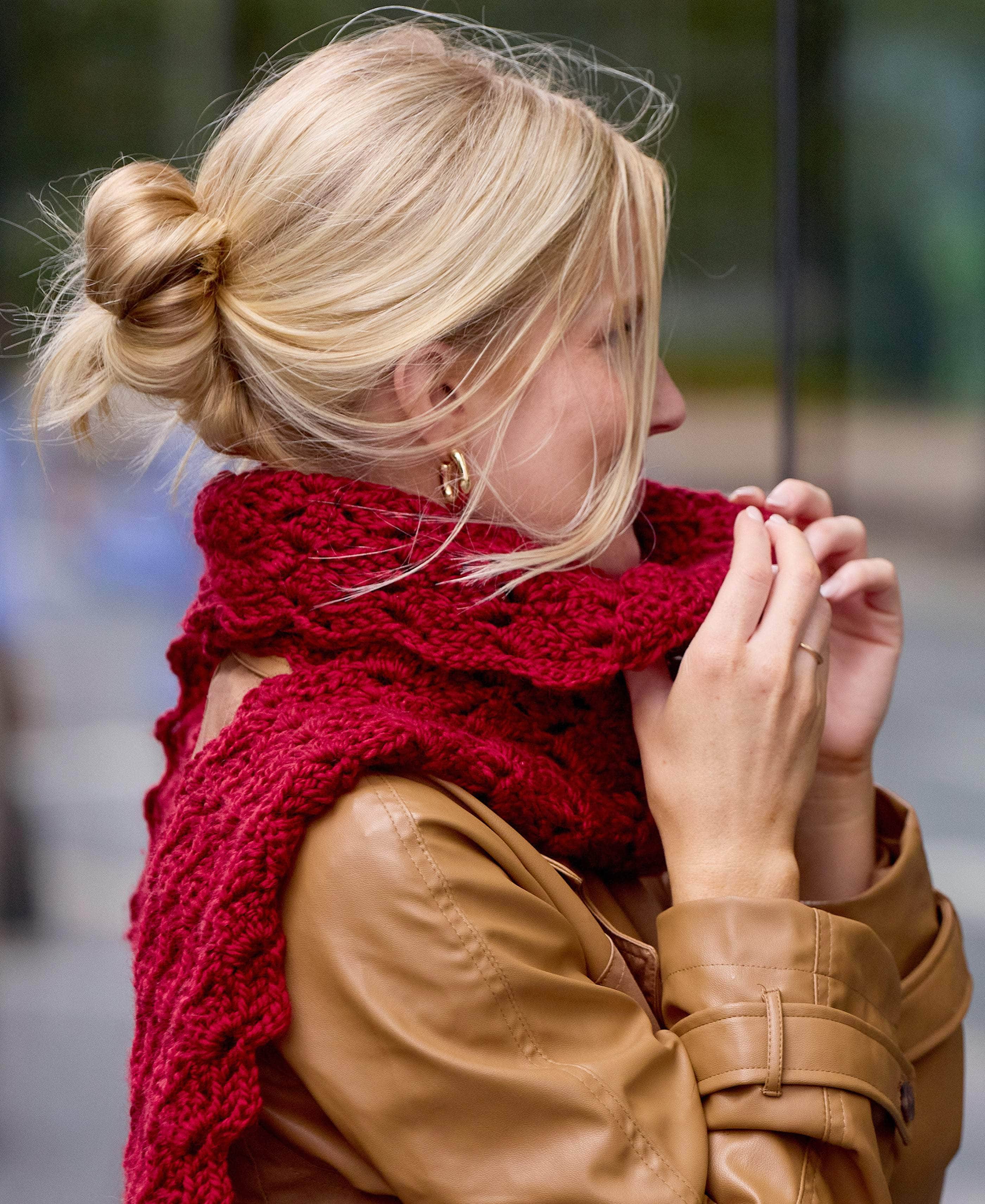 Offset Blocks Scarf – Premier Yarns