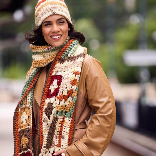 Polychrome Grid Scarf – Premier Yarns
