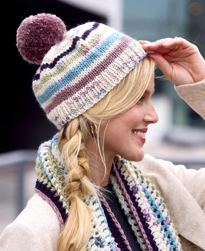 Polychrome Stripe Knit Beanie