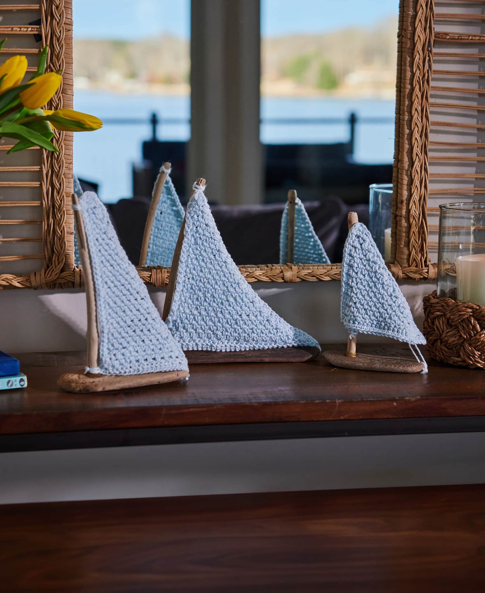 Driftwood Sailboat crochet pattern by Premier Yarns