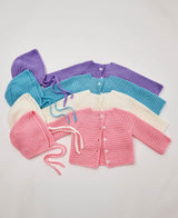 Crochet Bonnet and Cardi Set