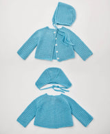 Crochet Bonnet and Cardi Set