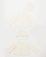 Crochet Bonnet and Cardi Set