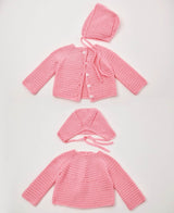 Crochet Bonnet and Cardi Set