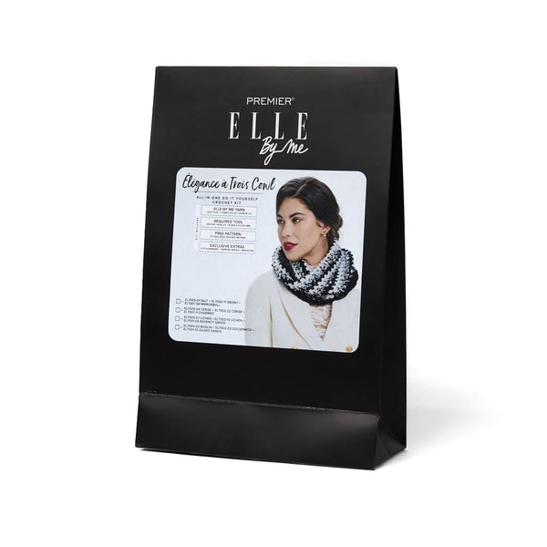 ELCEC-01 Ebony ELLE Crochet Cowl Kit