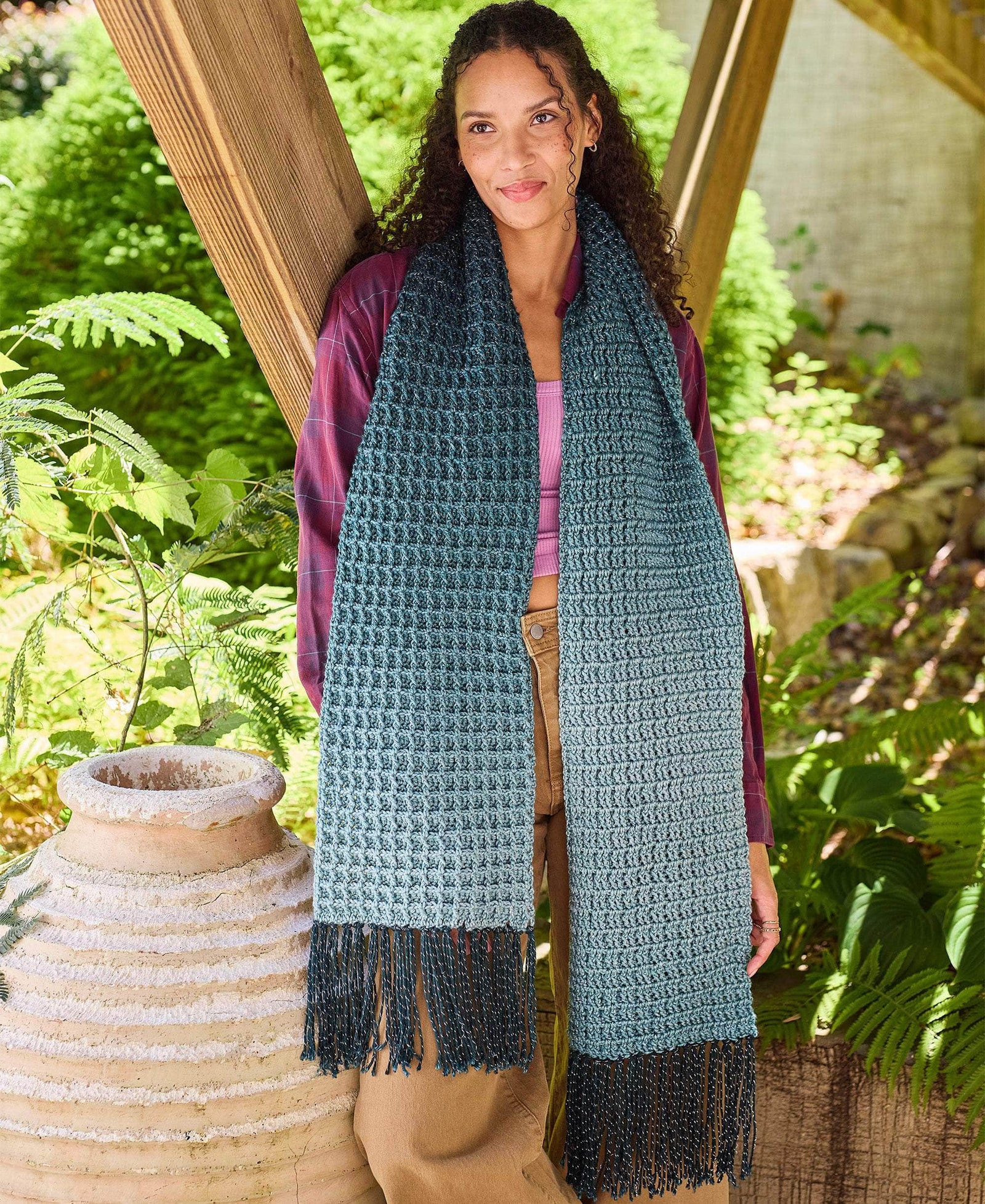 Deep Sea Waffle Scarf – Premier Yarns