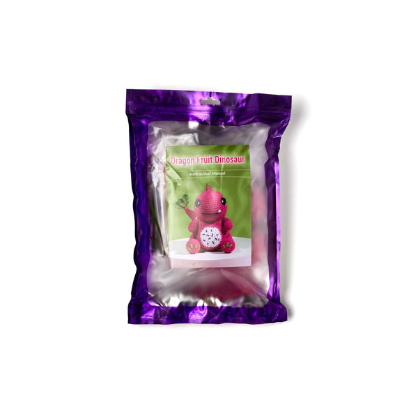 KN241224-14 Dragon Fruit Dino Crochet Kit