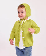 Knit Bonnet and Cardigan Set