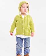 Knit Bonnet and Cardigan Set