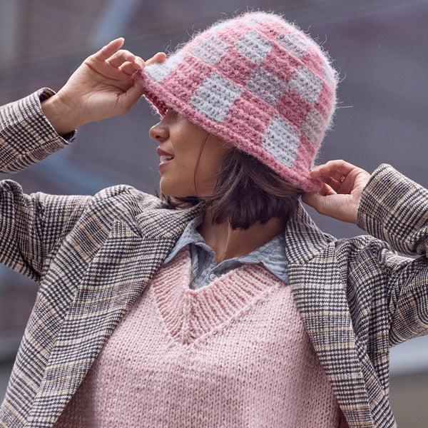 Plush Squares Bucket Hat – Premier Yarns Plush Squares Bucket Hat – Premier Yarns