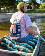Textured Striped Backpack