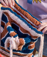 Textured Striped Backpack