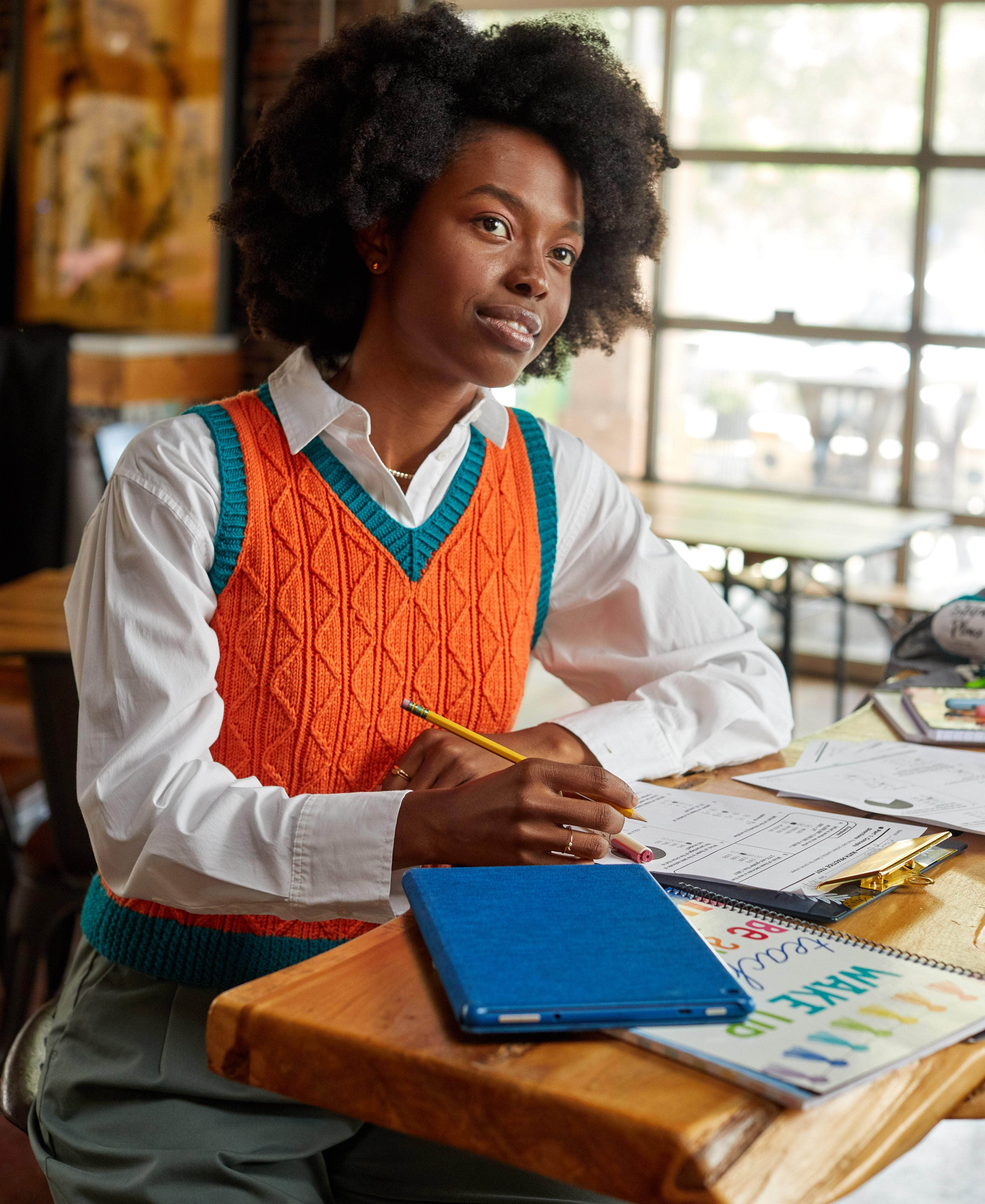 ★Seventeen DK着用★【Havism】ARGYLE PATTERN KNIT VEST StitchPlease_SuperwashExtraFin